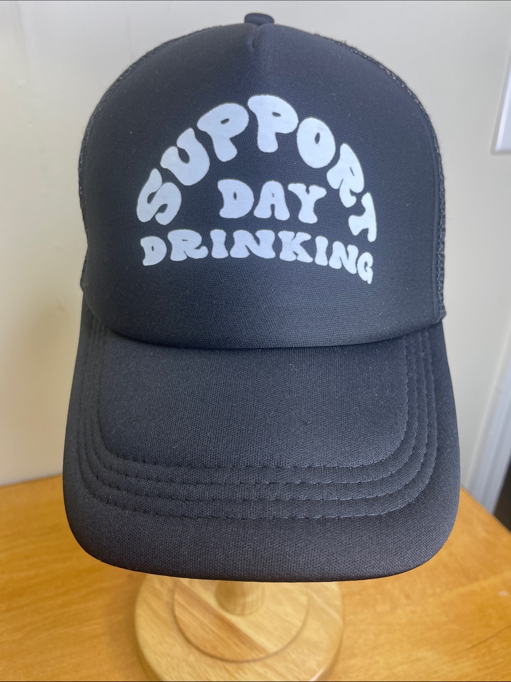 Black 'Support Day Drinking' Trucker Cap